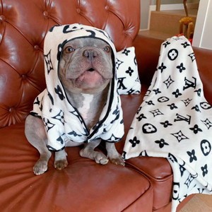 Chewy Vuitton Robe, Pillow and Blanket